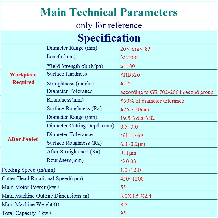 centerless peeling lathe machine for steel round bar